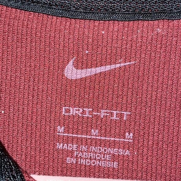 •NIKE•MEN'S MAROON FOOTBALL POLO COLLAR SHIRT SIZE MEDIUM - Picture 4 of 9